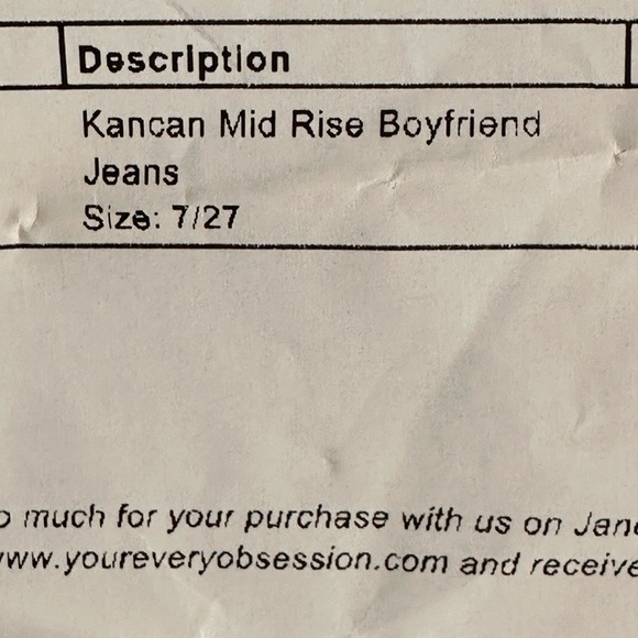 Kancan Mid Rise Boyfriend Jeans Size 7/27 worn once - Picture 6 of 6